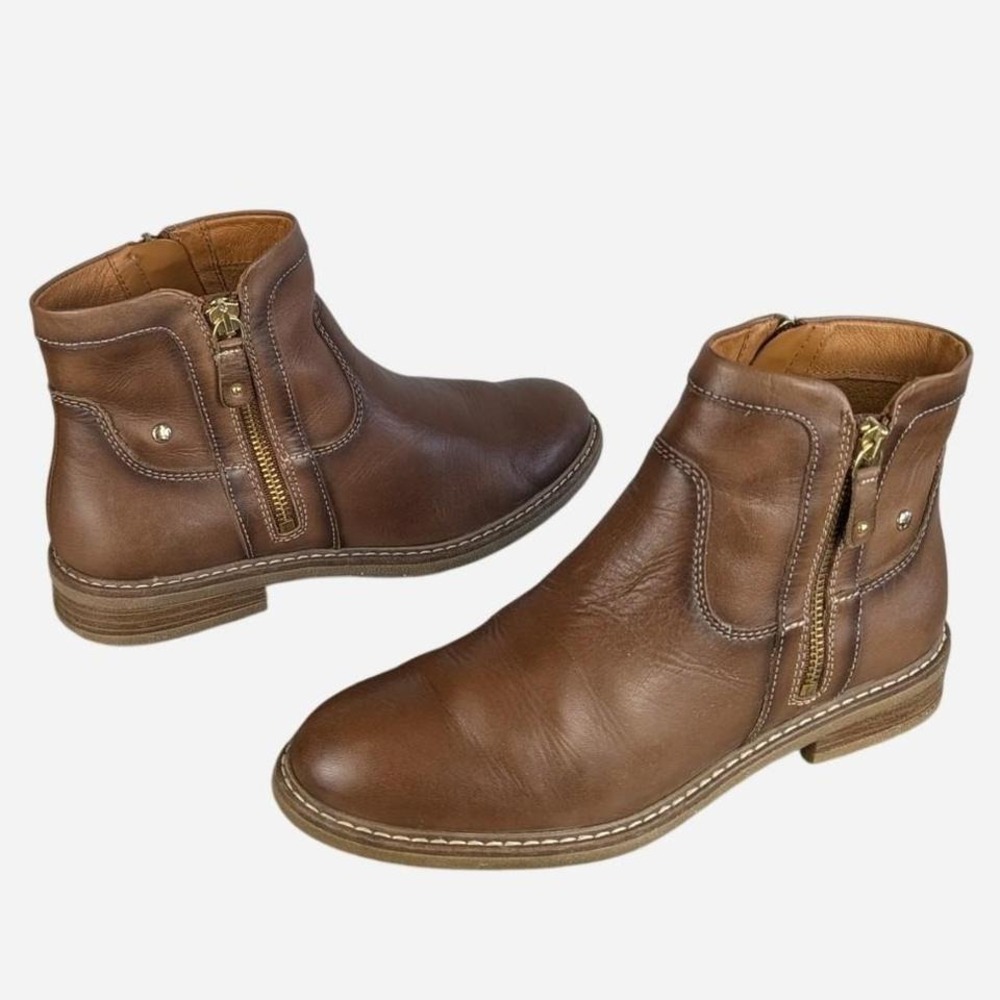 Pikolinos Aldaya W8J-8747 Calfskin Leather Ankle Boot Brandy US 7-7.5 - Picture 3 of 9